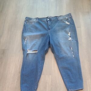 Torrid Distressed Skinny Jeans in Blue